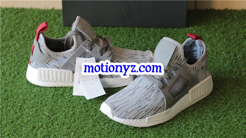 Adidas NMD XR1 Primeknit Grey Red Wine